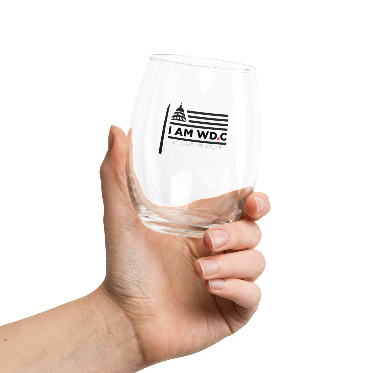 Stemless wine glass